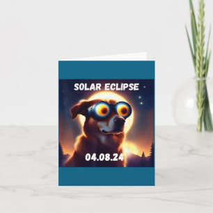 Funny Dog Total Solar Eclipse Glasses Card