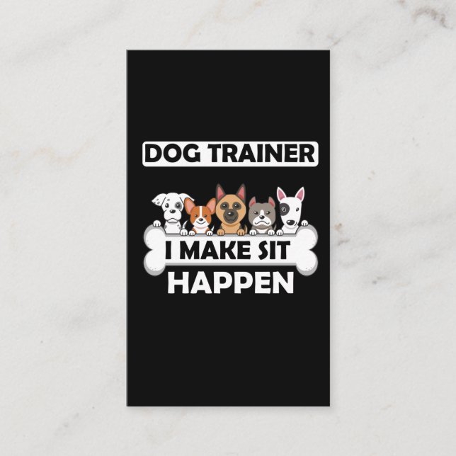 Funny Dog Trainer Humour Puppy Education Business Card (Front)