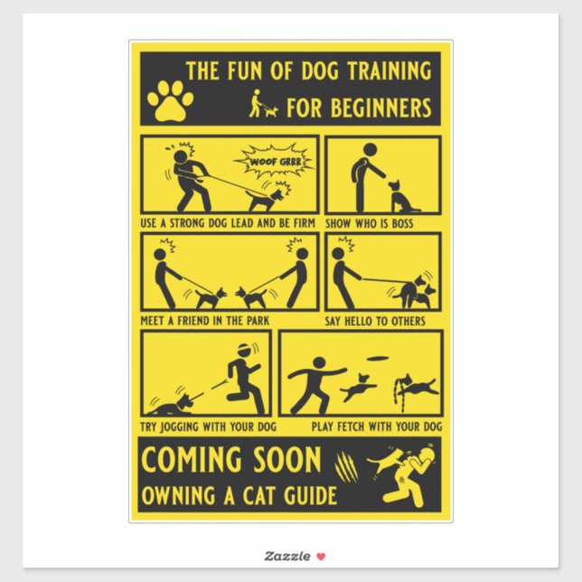 Funny Dog Training Instruction Manual (Sheet)