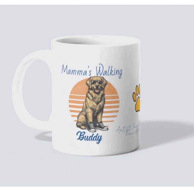  Funny Dog  Walking Buddy Sunglasses Personalize Coffee Mug (Creator Uploaded)