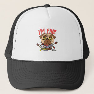 Funny Dog Warrior Trucker Hat