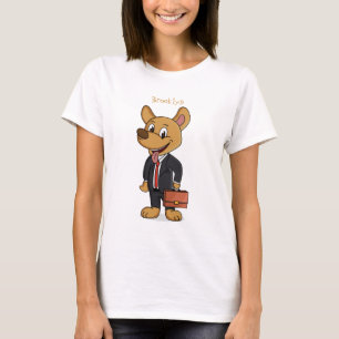 Funny dog wearing business suit cartoon T-Shirt
