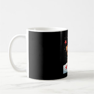 Funny Dog with Christmas Stars for Festive Season  Coffee Mug