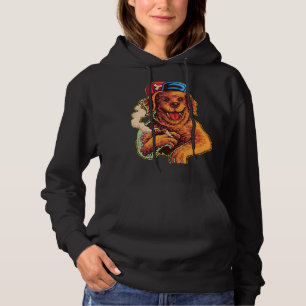 Funny Dog with hat drawing Best design Hoodie