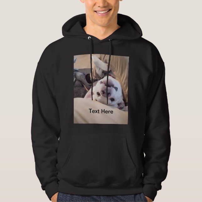 Funny Dog Won't Be Ignored Comical Photo Hoodie (Front)