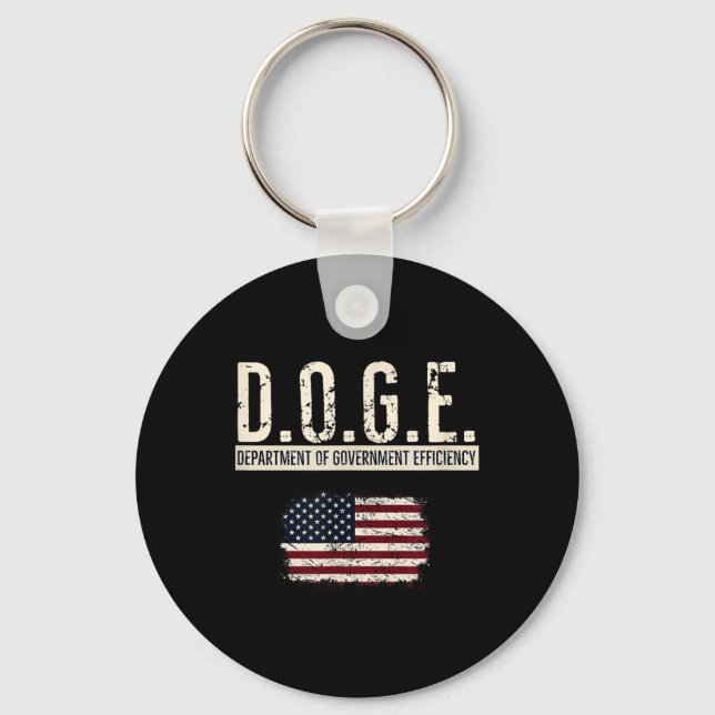 Funny Doge Department Of Government Efficiency Key Ring (Front)