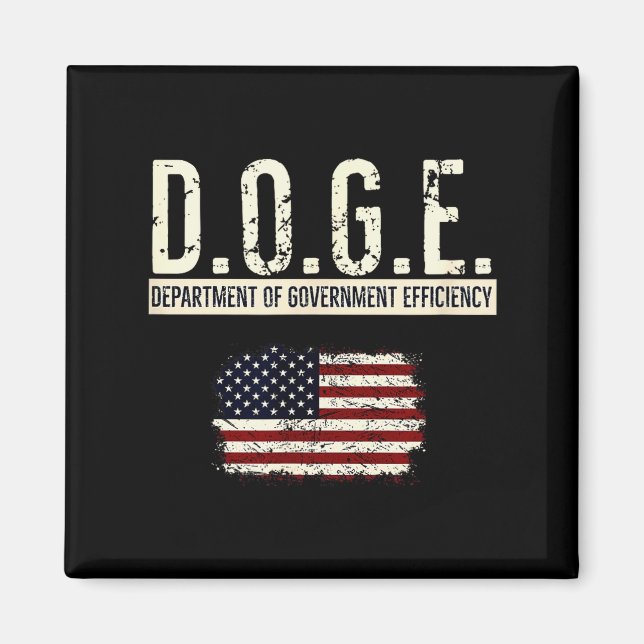 Funny Doge Department Of Government Efficiency Tee Magnet (Front)