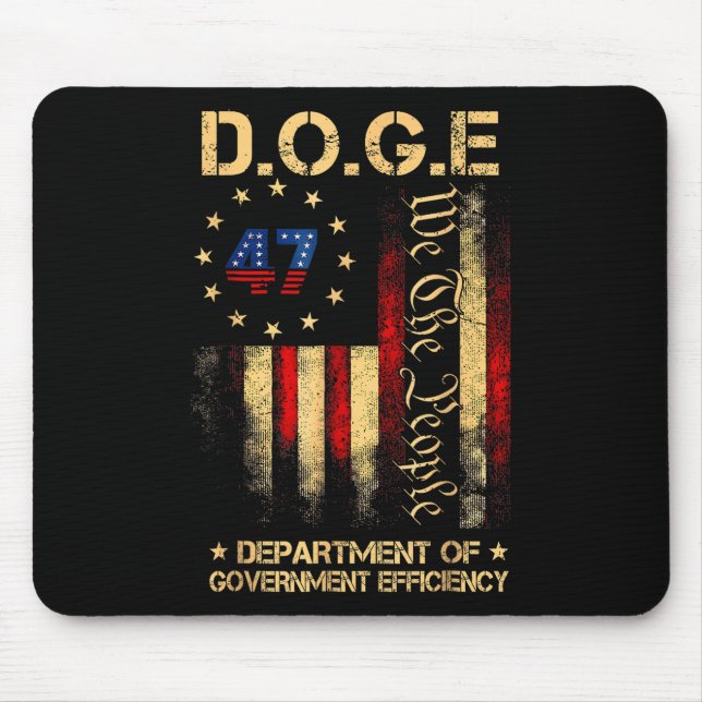 Funny Doge Department Of Government Efficiency Tee Mouse Pad (Front)