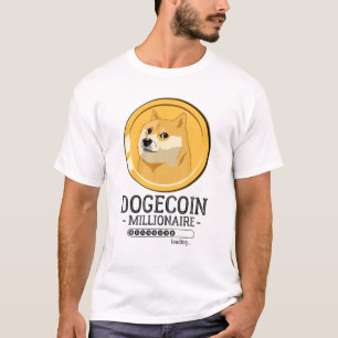 Funny Dogecoin Millionaire HODL Doge Coin Crypto T-Shirt