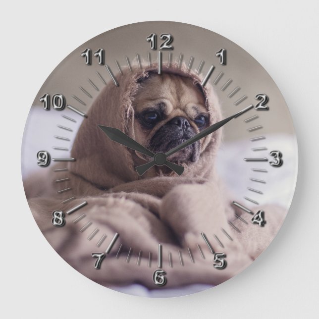Funny doggy large clock (Front)