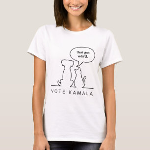 Funny Dogs And Cats That Got Weird Vote Kamala T-Shirt