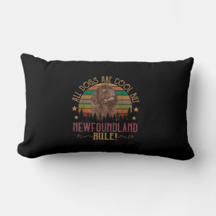 Funny Dogs Are Cool But Newfoundland Rule Lumbar Cushion