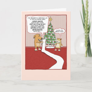 Funny Dog's Christmas Wish List Holiday Card