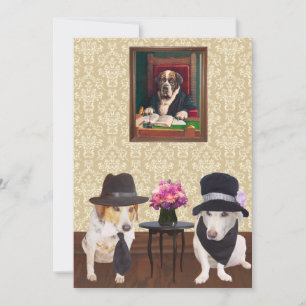 Funny Dogs Flat Greeting Card (Just front & back)
