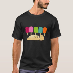 Funny dogs' ice cream doggy hungry for food T-Shirt