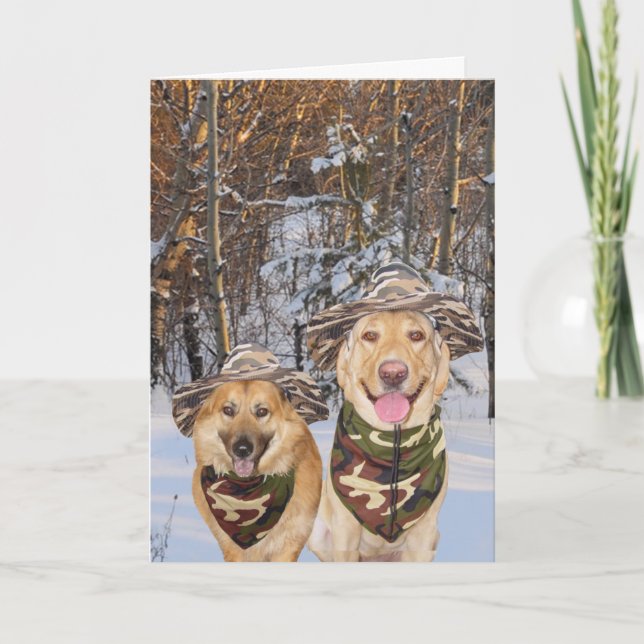 Funny Dogs/Labs Customisable Valentine/Anniversary Holiday Card (Front)