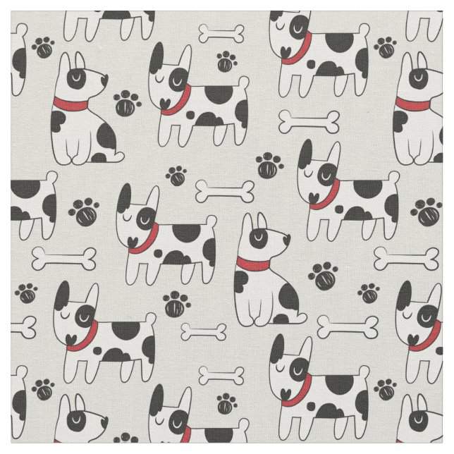 funny dogs pattern fabric (Close Up)