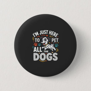 Funny Dogs Pet Lover Vector 6 Cm Round Badge