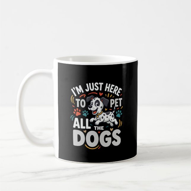 Funny Dogs Pet Lover Vector Coffee Mug (Left)