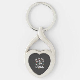 Funny Dogs Pet Lover Vector Key Ring