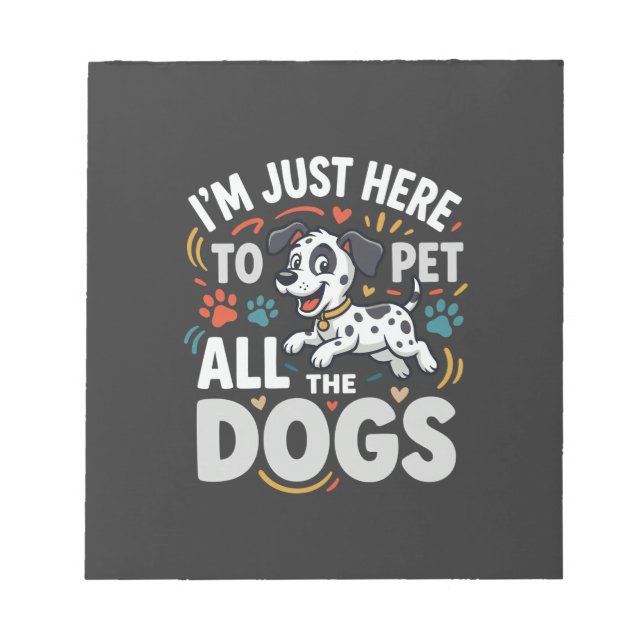 Funny Dogs Pet Lover Vector Notepad (Front)