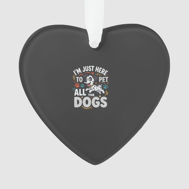 Funny Dogs Pet Lover Vector Ornament (Front)
