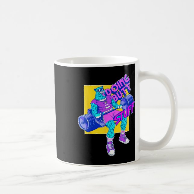 Funny Doing Stuff Workout Bodybuilding Fitness Gym Coffee Mug (Right)