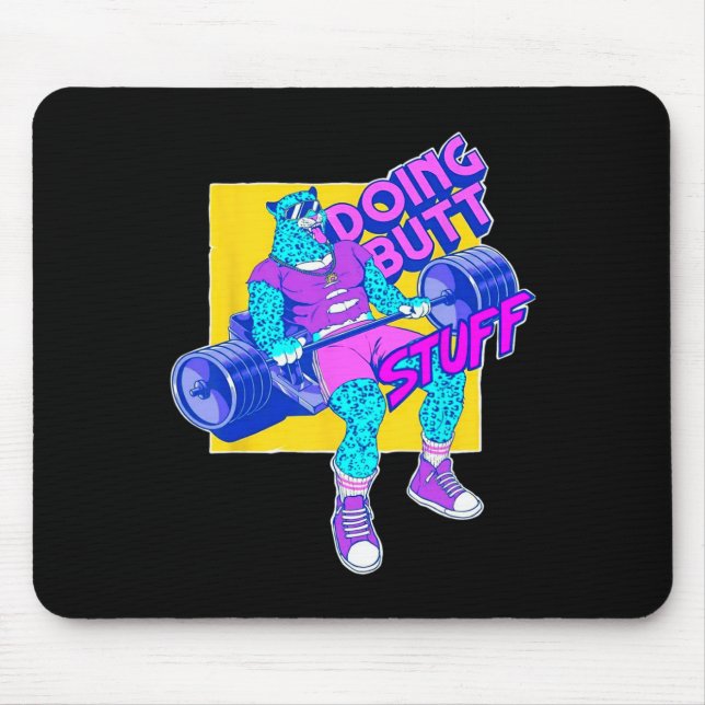 Funny Doing Stuff Workout Bodybuilding Fitness Gym Mouse Pad (Front)