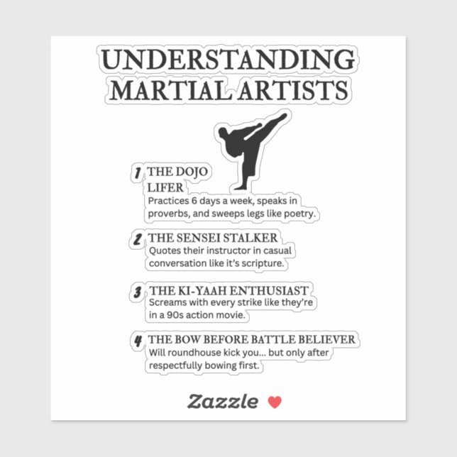 Funny Dojo Life Humour for Fighters (Sheet)