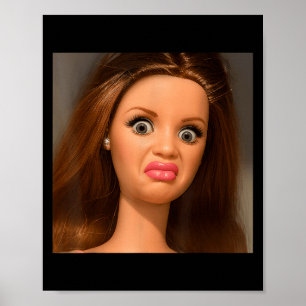 Funny Doll Face Meme Disgusting  Poster