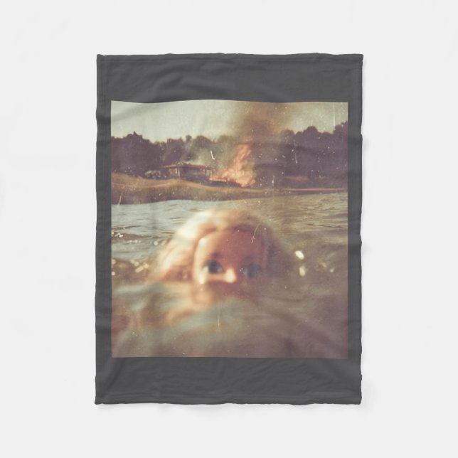 Funny Doll Face Swimming Meme  Fleece Blanket (Front)