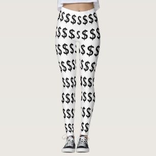 Funny Dollar Sign Symbol Money Leggings
