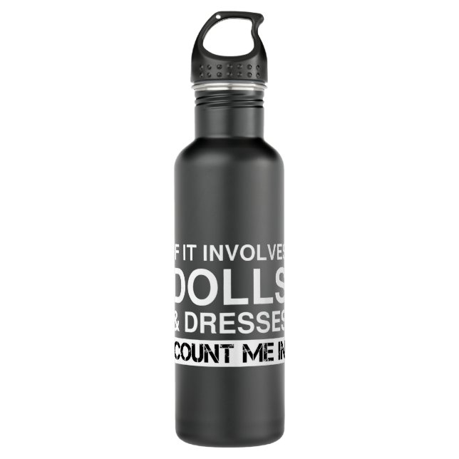 Funny Dolls And Dresses Doll Collector 710 Ml Water Bottle (Front)