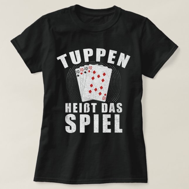 Funny dolls Schrömen card game Rheinland saying T-Shirt (Design Front)