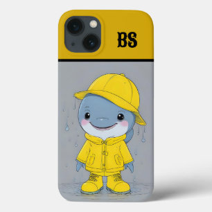Funny Dolphin in Rain Boots – Beach Humour iPhone 13 Case