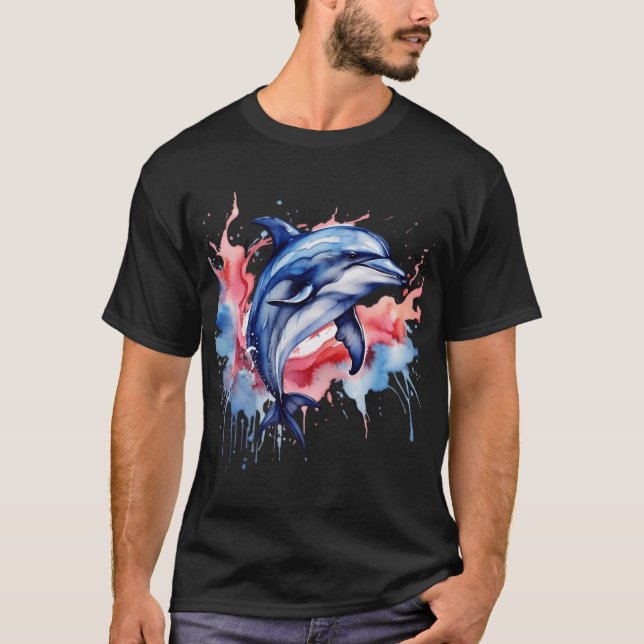 Funny Dolphin Lover Cute T-Shirt (Front)
