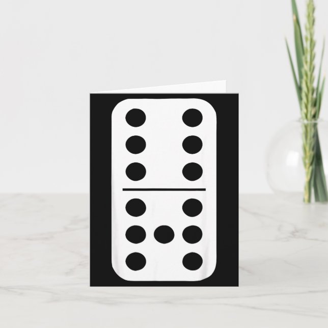 Funny Domino Meme Six Seven Play Strategy Number H Card (Front)