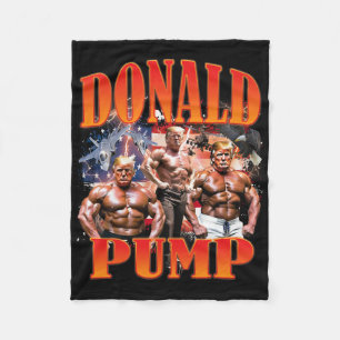 Funny Donald Pump Pro Trump 47th 45th Gym Usa Supp Fleece Blanket