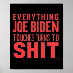Funny Donald Trump 2024 Everything Joe Biden Touch Poster