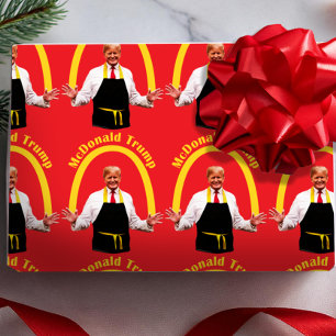 Funny Donald Trump 2024 French Fries Quote Meme Wrapping Paper