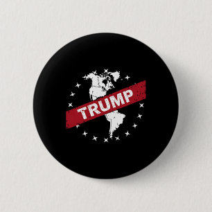 Funny Donald Trump American Flag Canada Greenland 6 Cm Round Badge