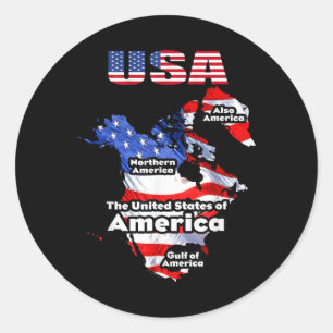 Funny Donald Trump American Flag Canada Greenland Classic Round Sticker