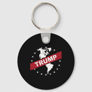 Funny Donald Trump American Flag Canada Greenland Key Ring