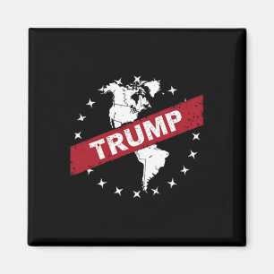 Funny Donald Trump American Flag Canada Greenland Magnet
