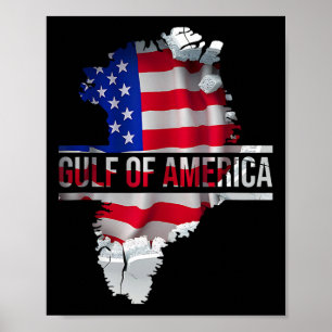 Funny Donald Trump American Flag Canada Greenland Poster