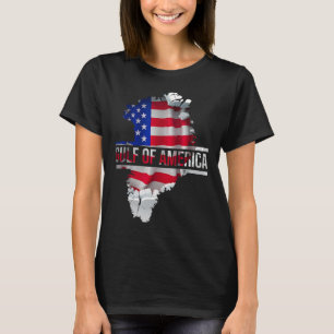 Funny Donald Trump American Flag Canada Greenland  T-Shirt