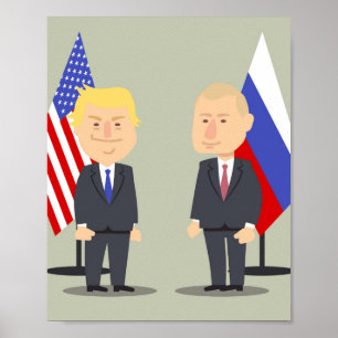 Funny Donald Trump And Vladimir Putin Poster