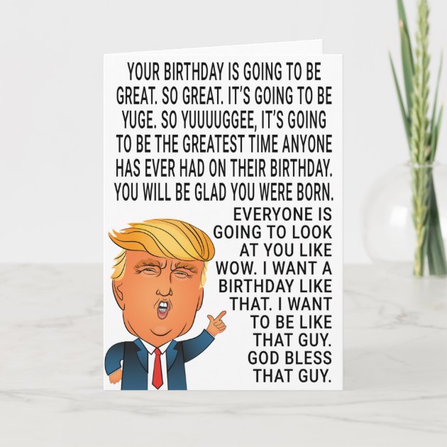 Funny Donald Trump Birthday Card Zazzle Funny Donald Trump Birthday Card R8febcae8e12949c4a54d7adfbda1c73f Udffh 630