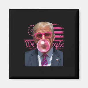 Funny Donald Trump Bubble Gum Pink 4th Of July Ame Magnet