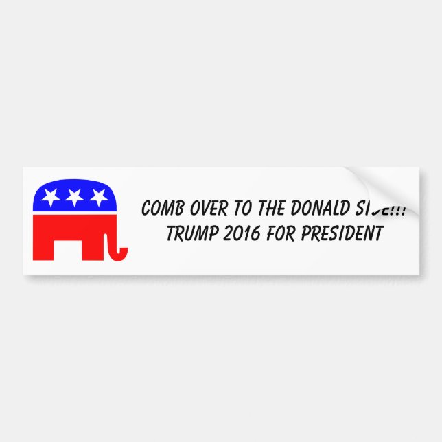 Funny Donald Trump Bumper Sticker!!! Sticker (Front)